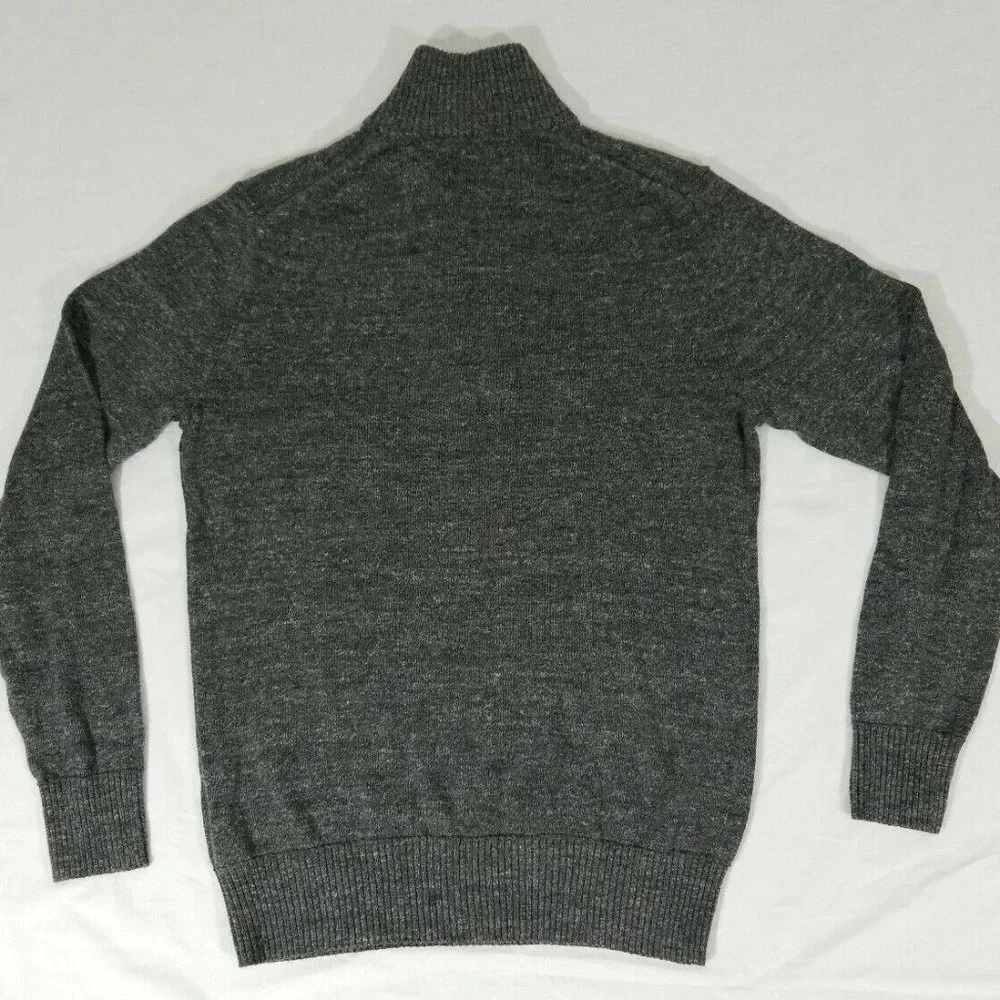 Gap Sweater Mock Neck Heather Gray Men's Long